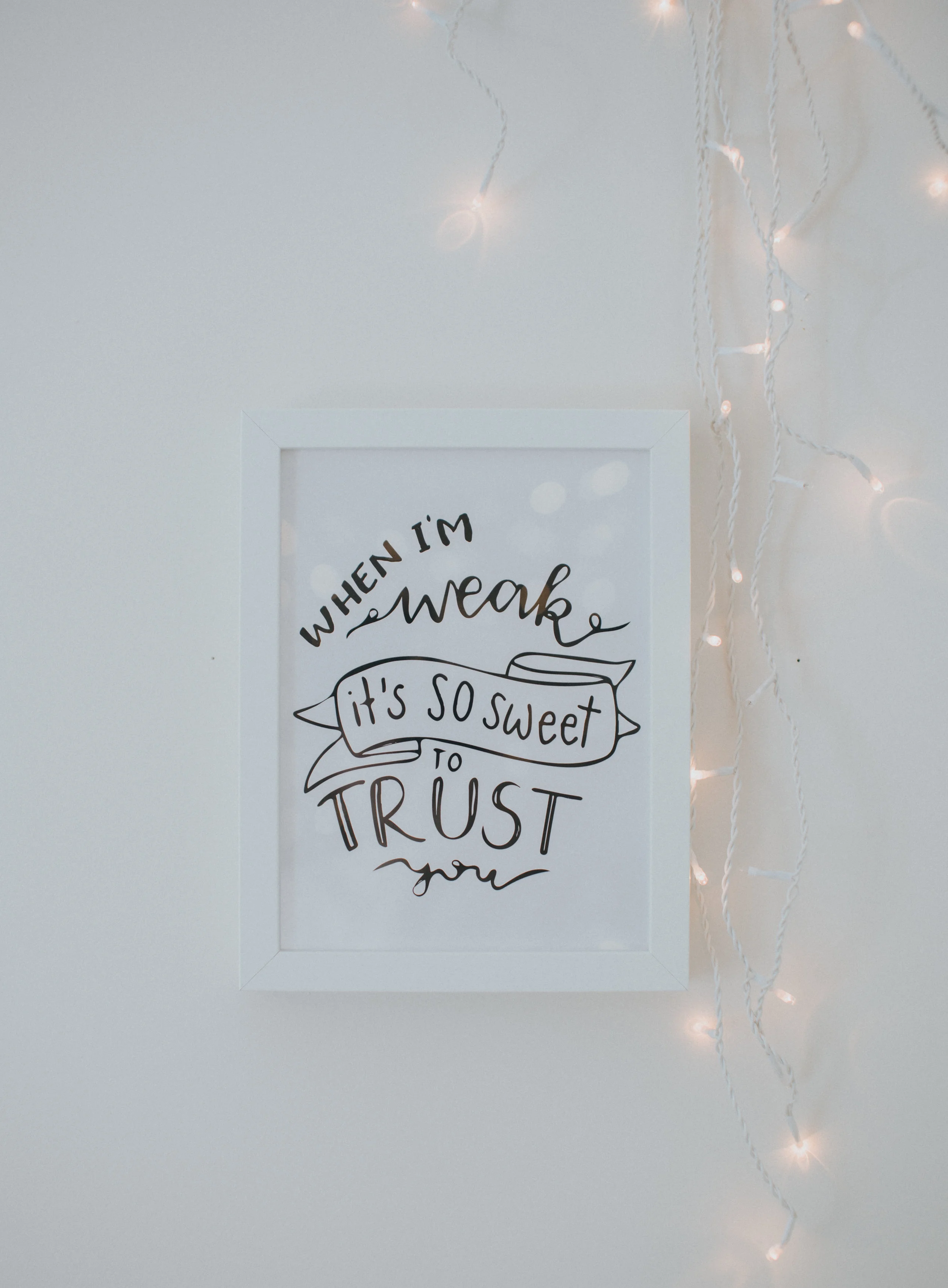 7x9,5 Print | 'When I'm weak...'