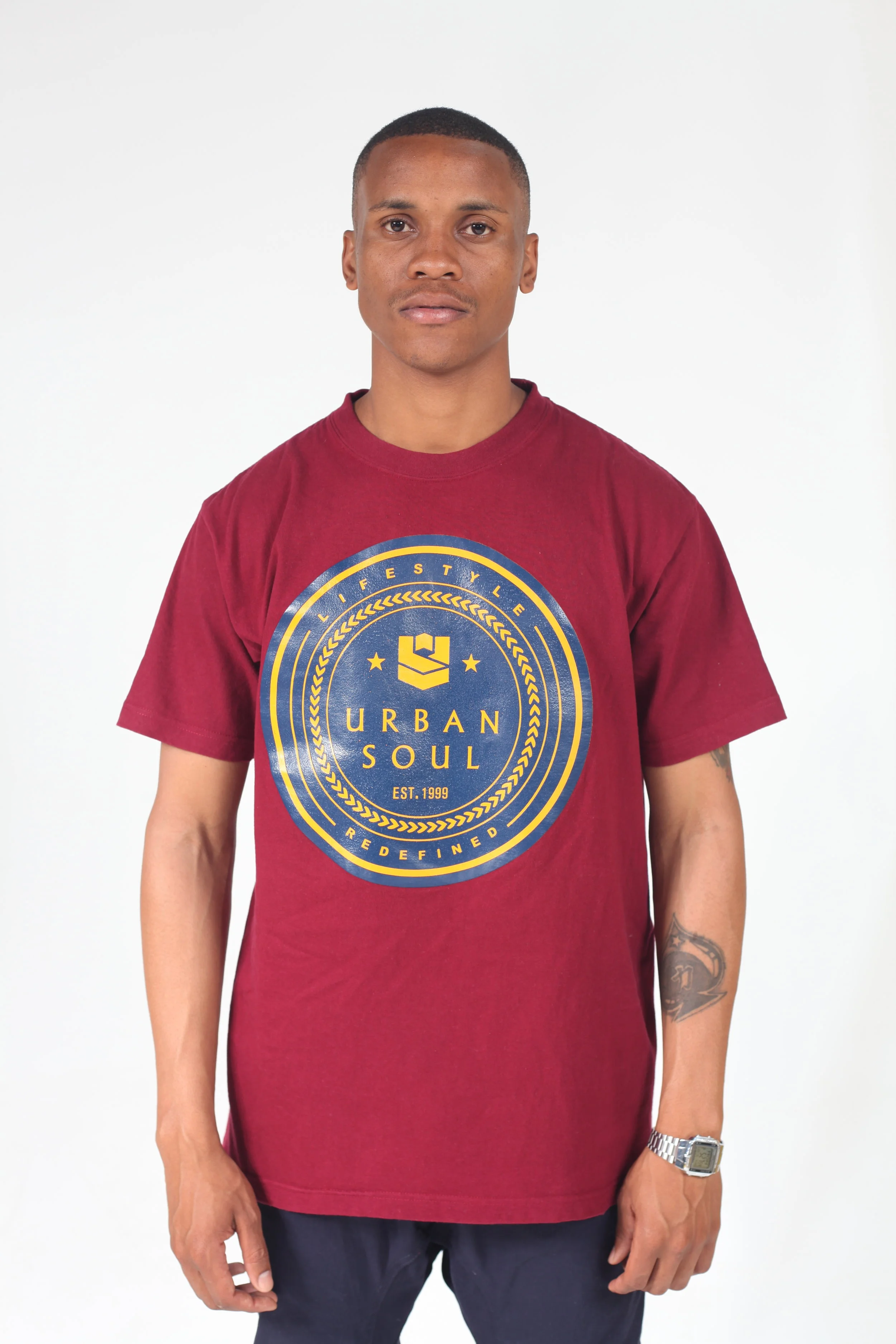 Urban Soul Basic T- Shirt- Official Seal 100 % Cotton 