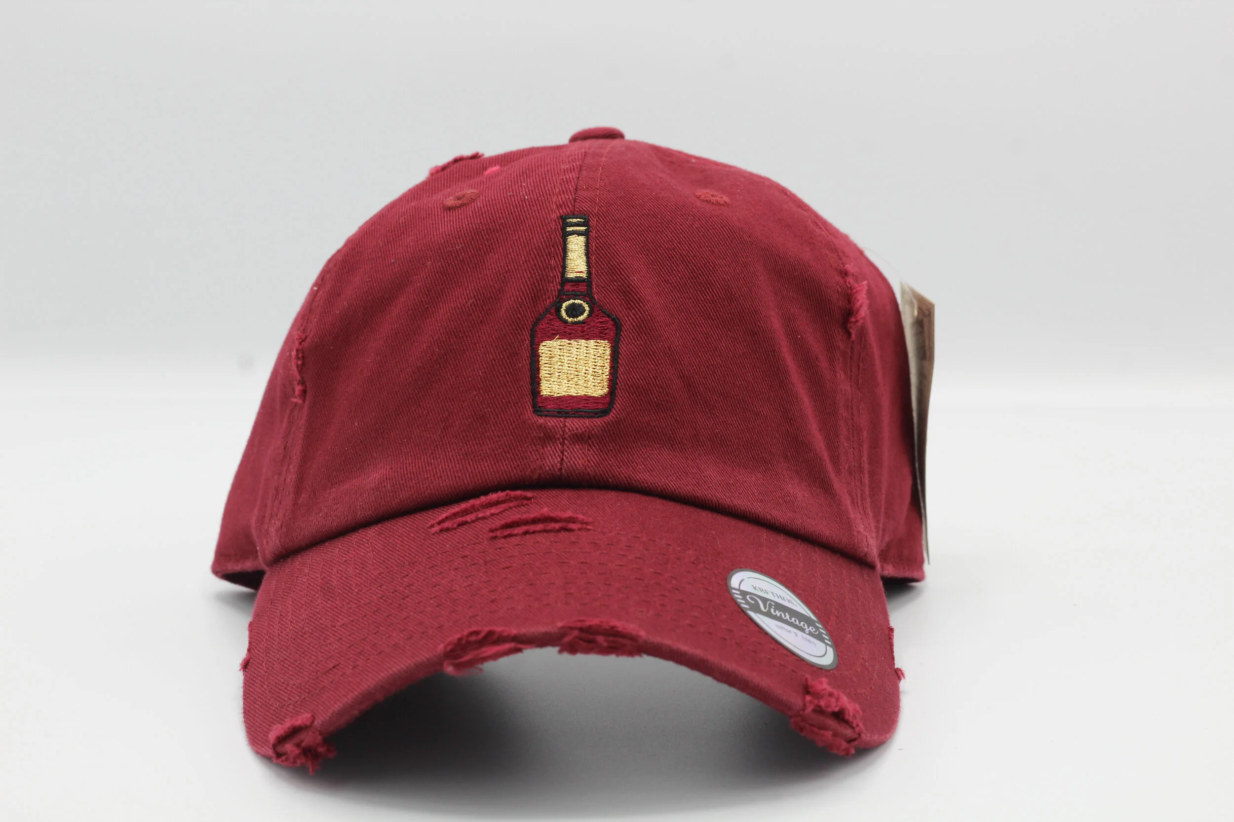 KB Ethos Distressed Dad Hat - Henny Bottle 