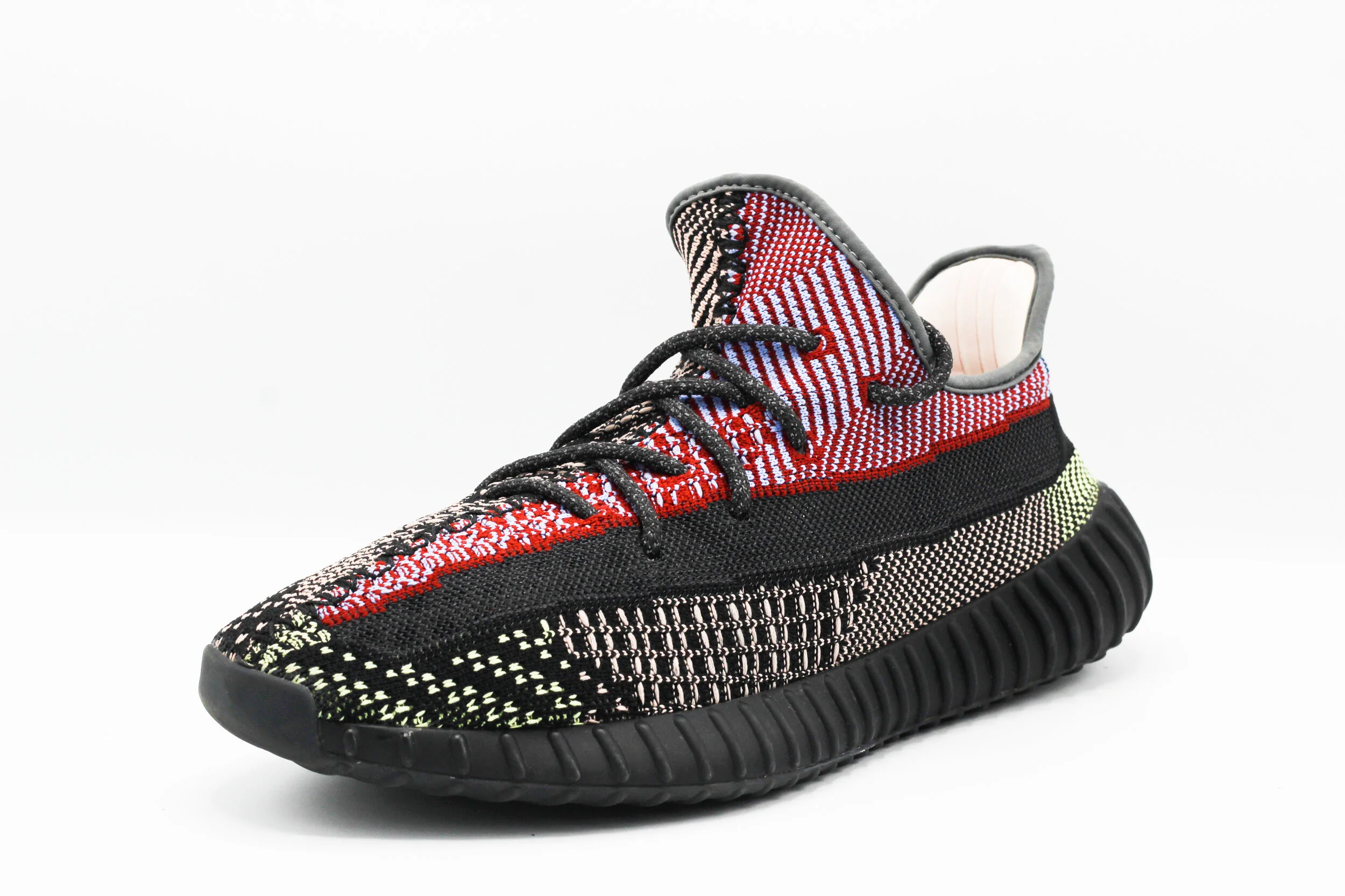 adidas gazelle silver green womens ADIDAS x YEEZY BOOST 350 V2 Size 12 Black Multi-Color Woven Mixed Fabr   Sui Generis Designer Consignment