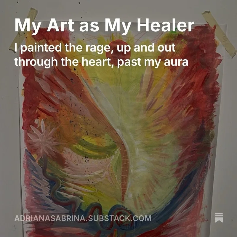 I wrote about the process of channeling the energy of rage and grief through painting.
Winter being the season that my body sticks to suffering, this year I chose to move through it differently, prioritizing energy maintenance.
In this era of chaos