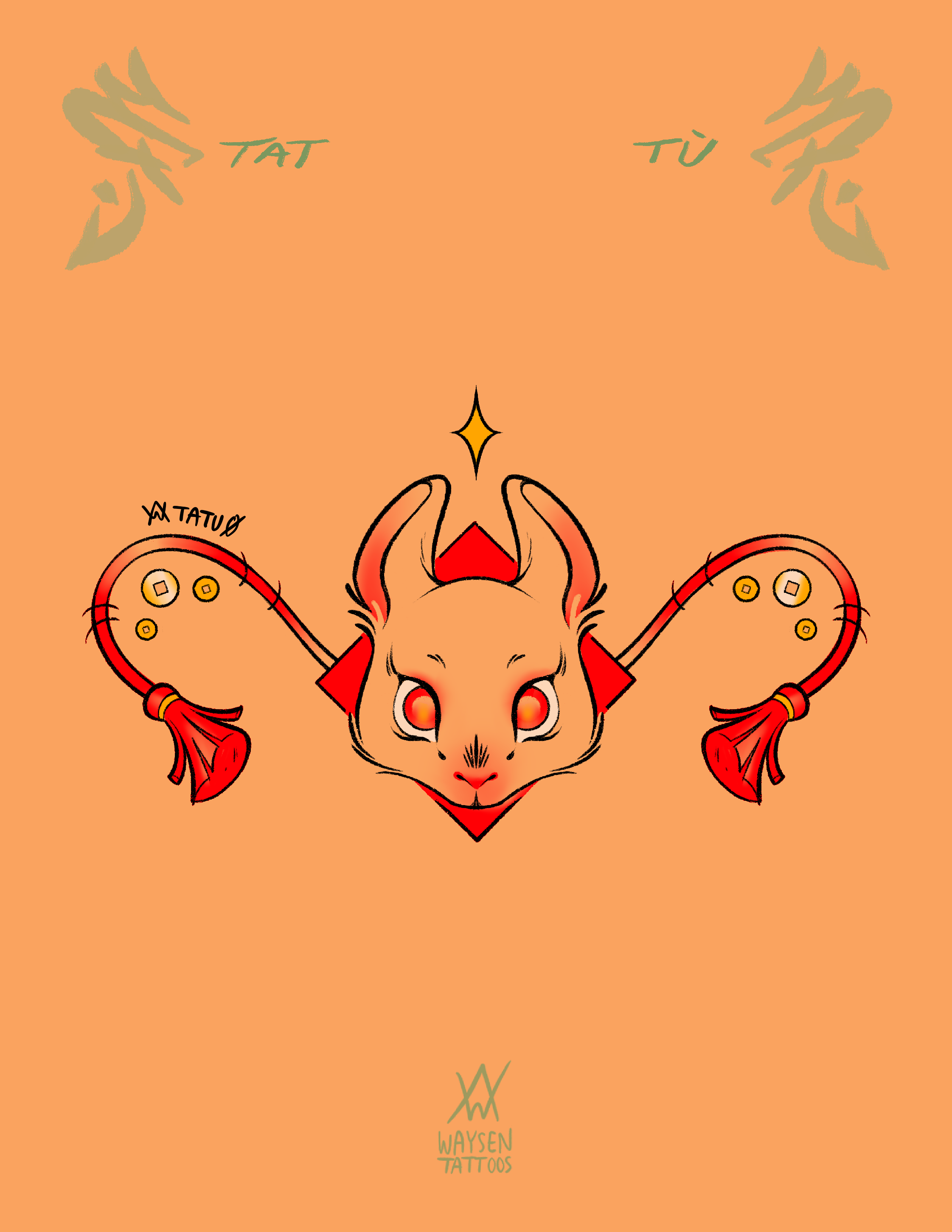 TATU 0 ✦ Arm or Leg ✦ Wraparound ✦ 3 inch tall ✦ Colour 300 