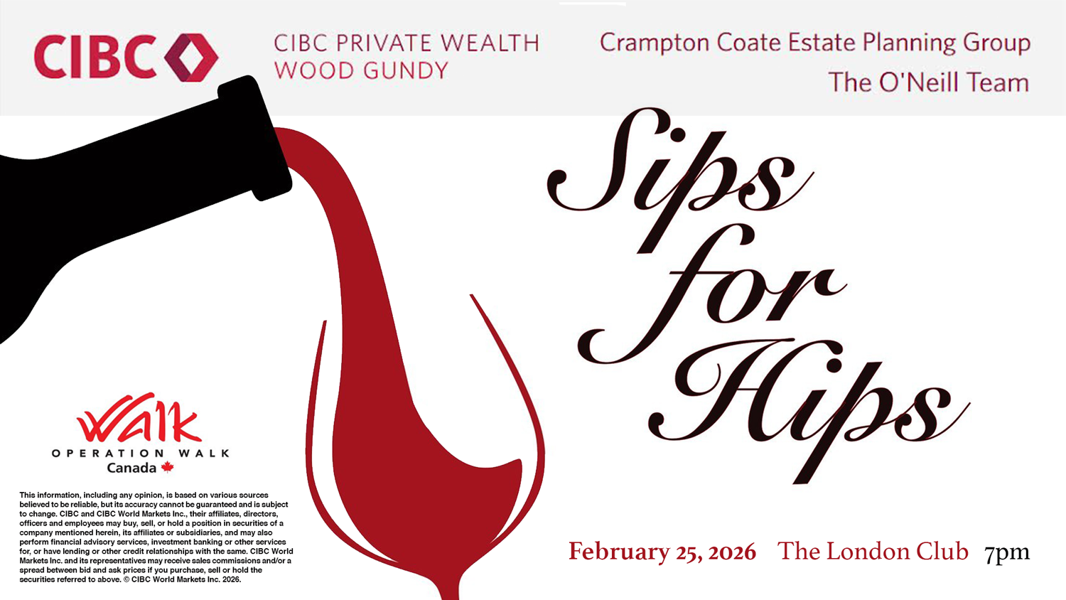 Our February Fundraiser – Sips for Hips 2026!