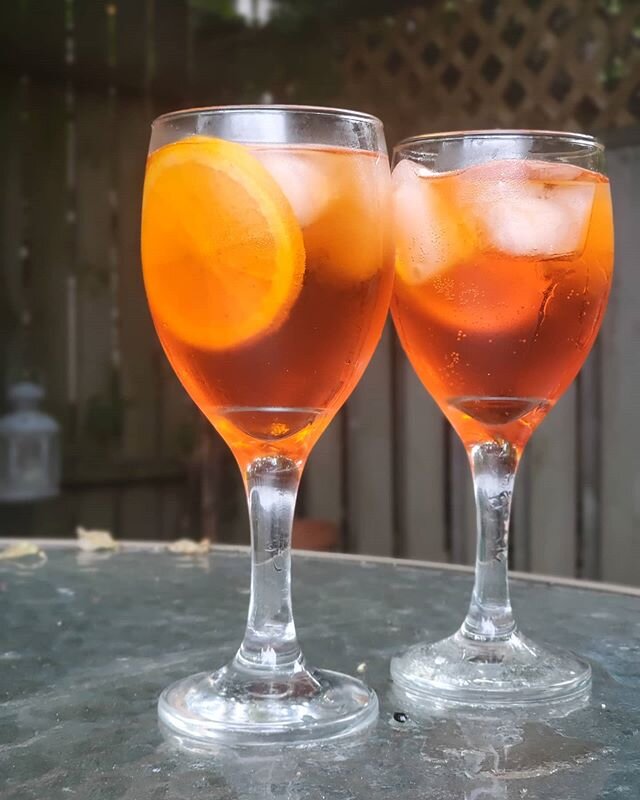 A challenging day today. Having a spritz outside before the rain comes, remembering Venice, which today feels like a lifetime away. I hope to return to Italy soon. 
#backyardretreat #classiccocktails #Mimanchi Italia