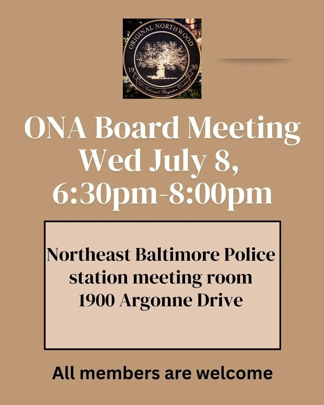 July ONA Meeting