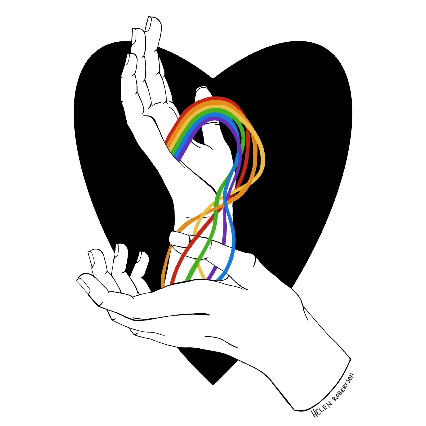 Rainbow Hands | Digital Illustration