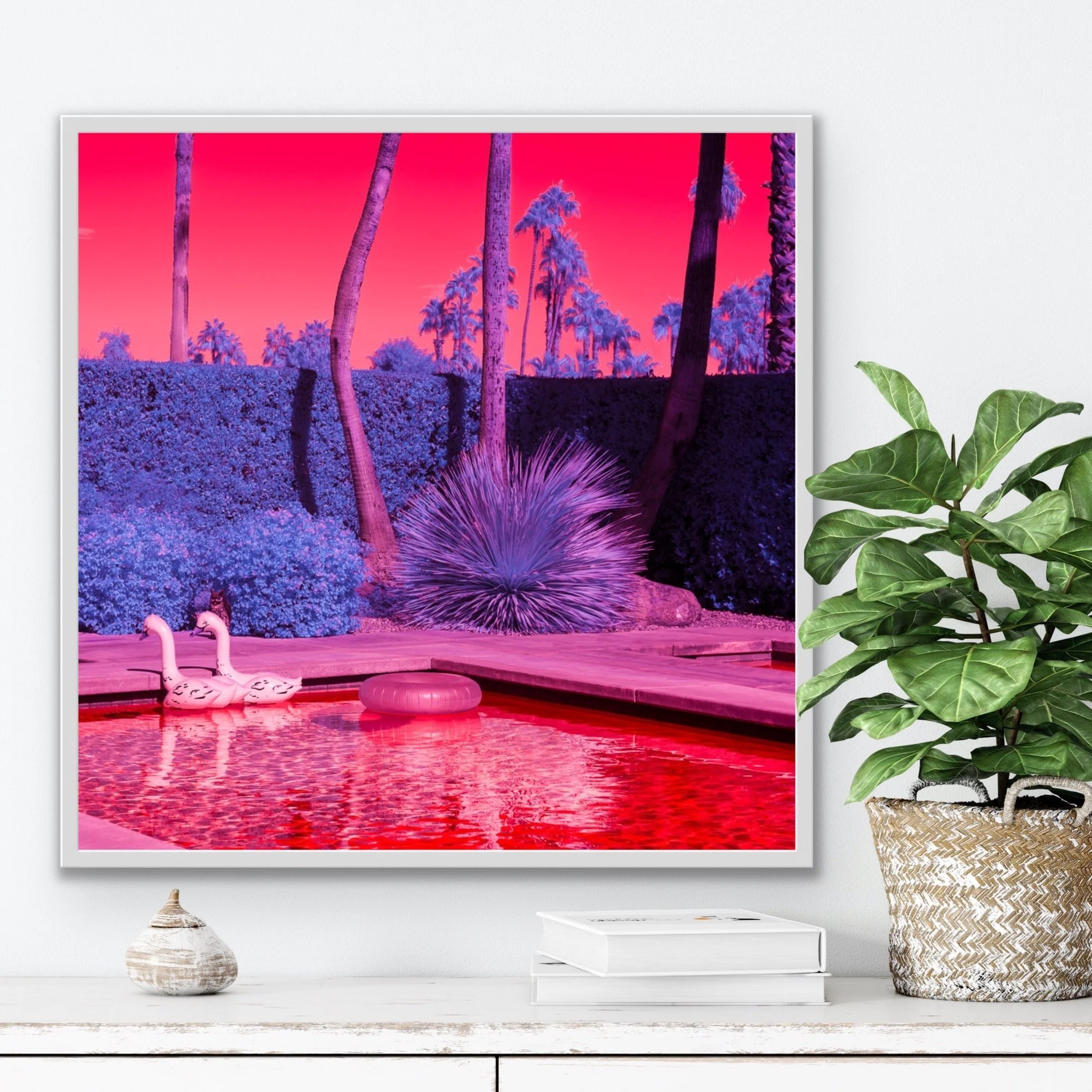Birds (detail) framed print plus signed Infra Realism book
