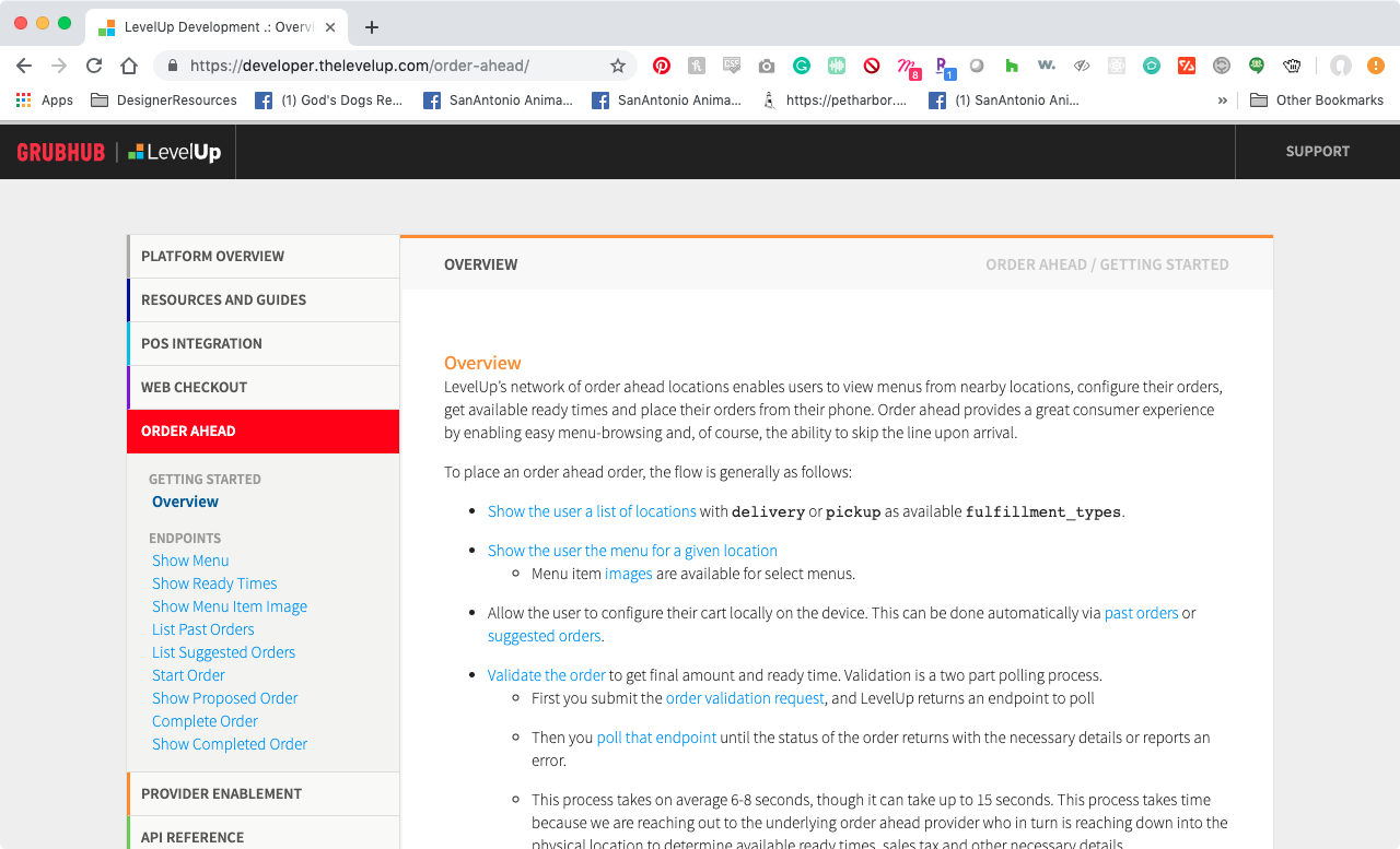 Grubhub’s extensive and feature-filled API