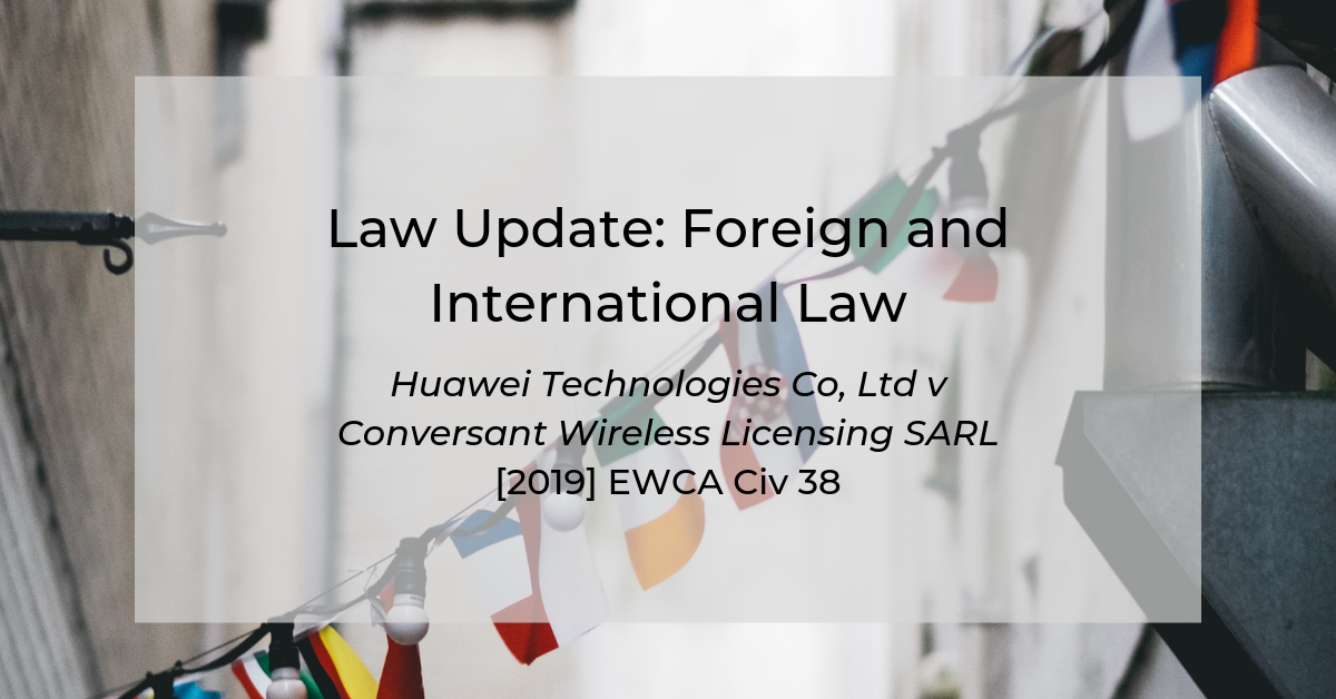 FOREIGN AND INTERNATIONAL LAW