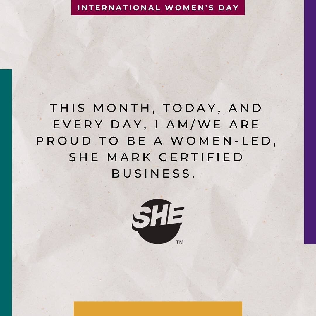 Happy International Women&rsquo;s Day! 🦸🏼&zwj;♀️👊

I am proud to be a Certified She Owns&trade; Business @theshemark. They exist to uplift and inspire businesses and individuals who believe gender equality in the workplace is better for everyone.

