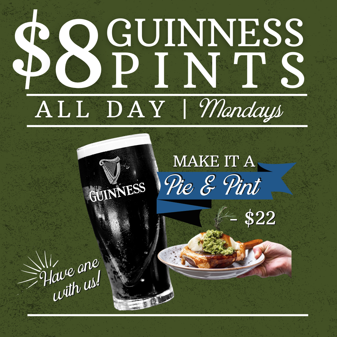 Monday's | $8 Guinness Pints 