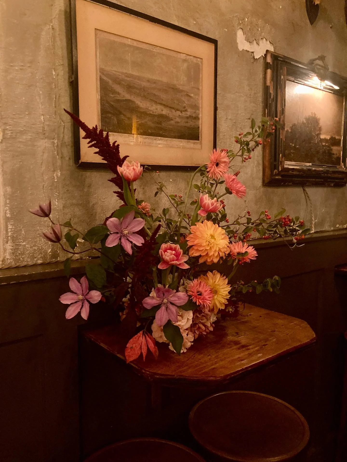 Lesley + Harald&rsquo;s beautiful day at @freemansrestaurant 🧡💜🩷