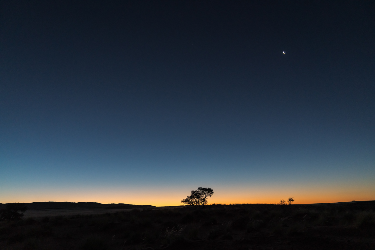 Sunset over petrified dunes