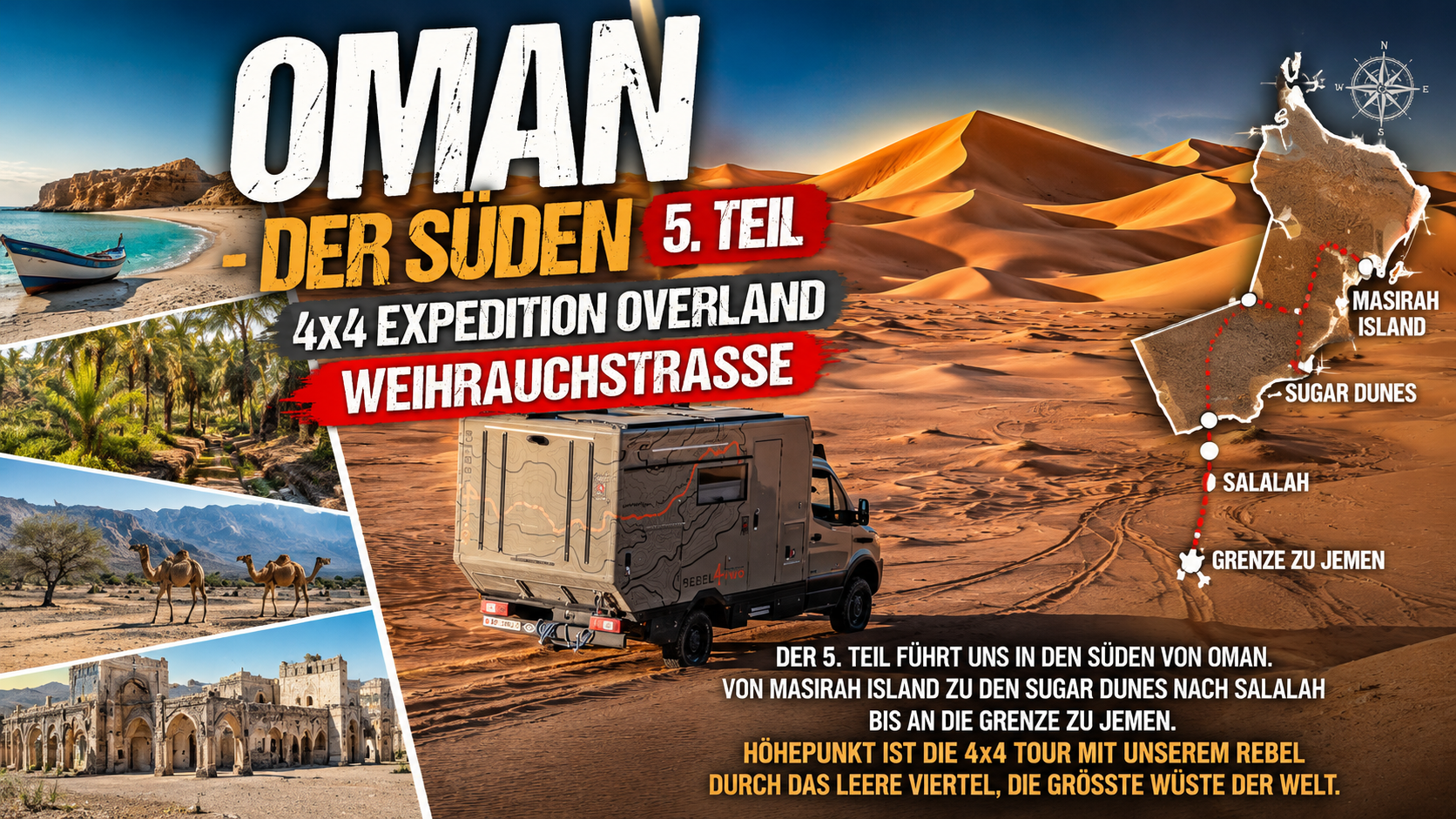 OMAN - DER SÜDEN | 4x4 Overlanding Abenteuer WEIHRAUCHSTRASSE - Teil 5 jetzt auf YouTube