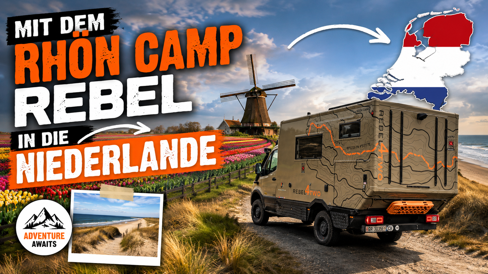 Rebel4Two | Mit dem Rhön Camp Rebel in die Niederlande | Neues YouTube Video: Reise-Vlog 9