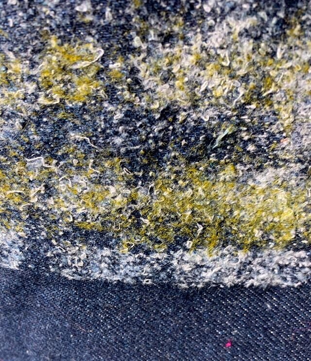 Needle punching on denim - detail of textural cushions coming soon on my website gillhewitt.com
#texture #textiles #interiordesign #contemporaryinteriors #textileart #gillhewitt