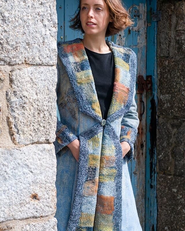 Coat for Foraged Colour project, foragedcolour.org. Funded by Arts Council England.  #foragedcolour #sustainablefashion #recycled #ethicalfashion #naturaldyes #textiles @hewittgill