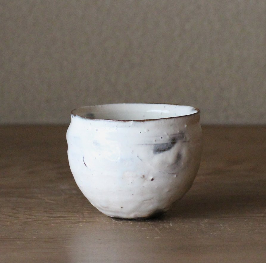 辻村史朗　粉引ワインカップ｜Shiro Tsujimura, Sake cup, Kohiki style