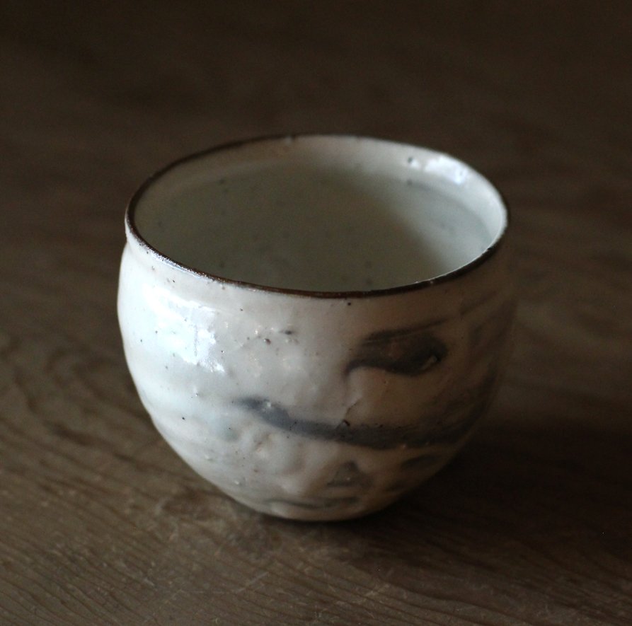 辻村史朗　粉引ワインカップ｜Shiro Tsujimura, Sake cup, Kohiki style