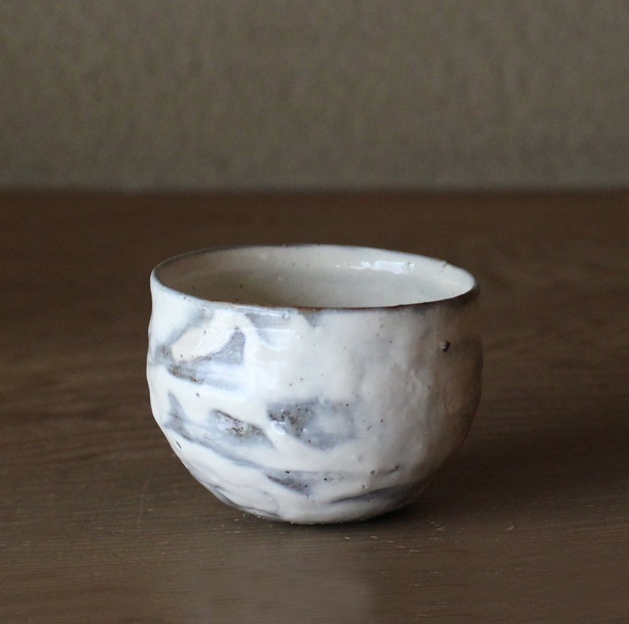 辻村史朗　粉引ワインカップ｜Shiro Tsujimura, Sake cup, Kohiki style