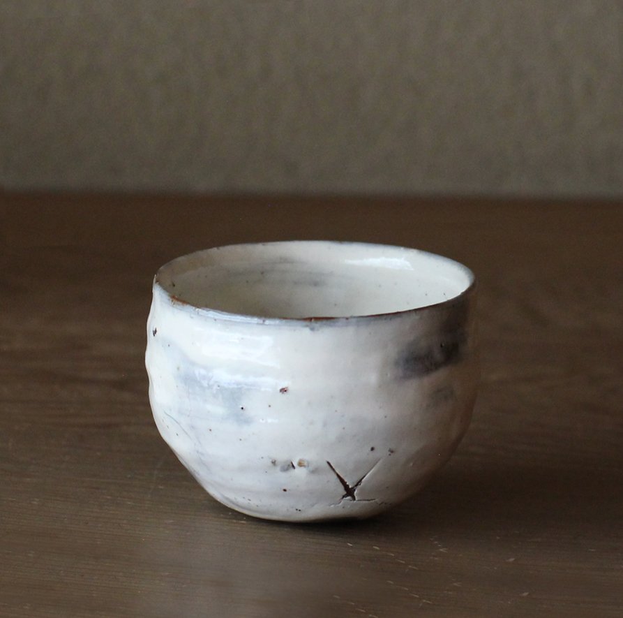 辻村史朗　粉引ワインカップ｜Shiro Tsujimura, Sake cup, Kohiki style