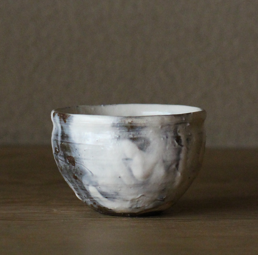 辻村史朗　粉引ワインカップ｜Shiro Tsujimura, Sake cup, Kohiki style