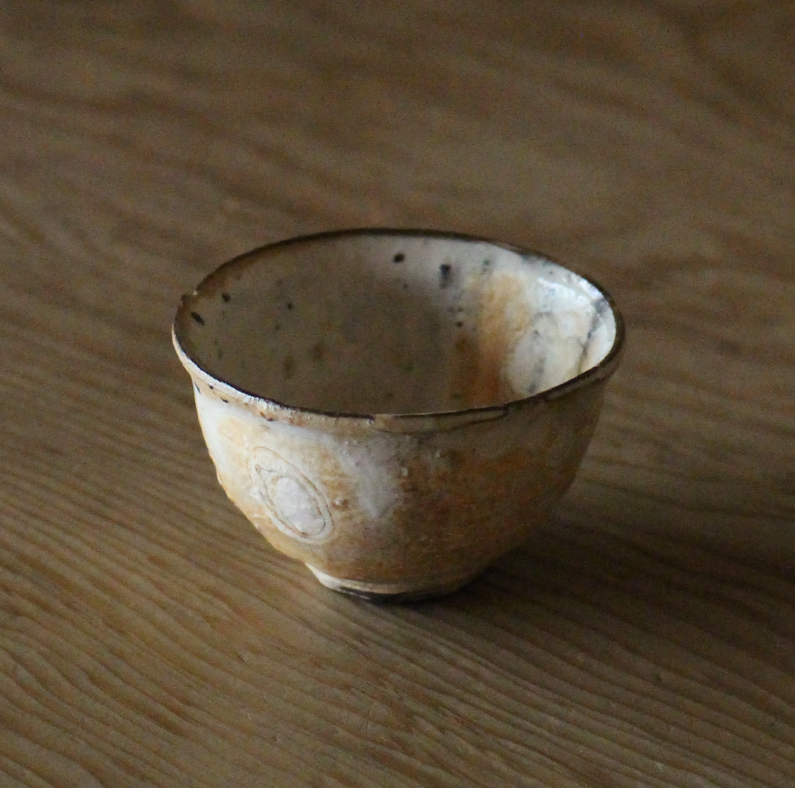 辻村史朗作☆ 粉引 ぐい呑み ☆ 辻村史朗 粉引湯呑み 粉吹