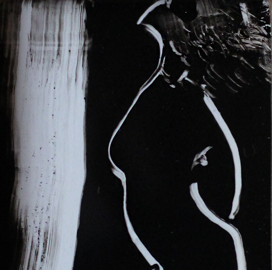 辻村史朗　ガラス絵「裸婦」｜Shiro Tsujimura, Glass painting "Nude"