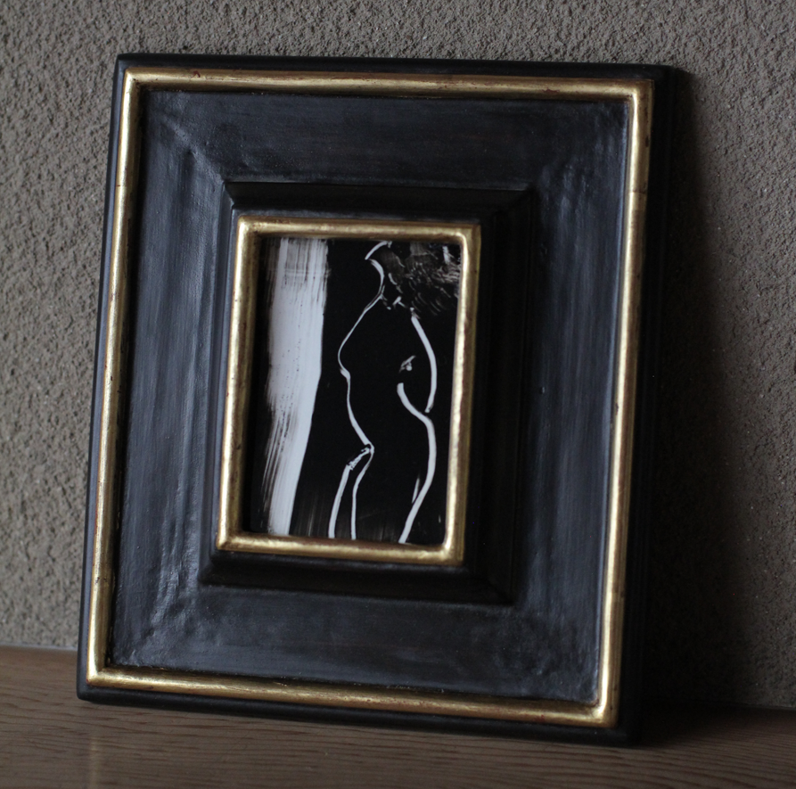 辻村史朗　ガラス絵「裸婦」｜Shiro Tsujimura, Glass painting "Nude"