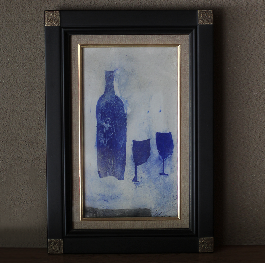 辻村史朗　ワイン（M4）｜Shiro Tsujimura, Oil painting,"Wine"