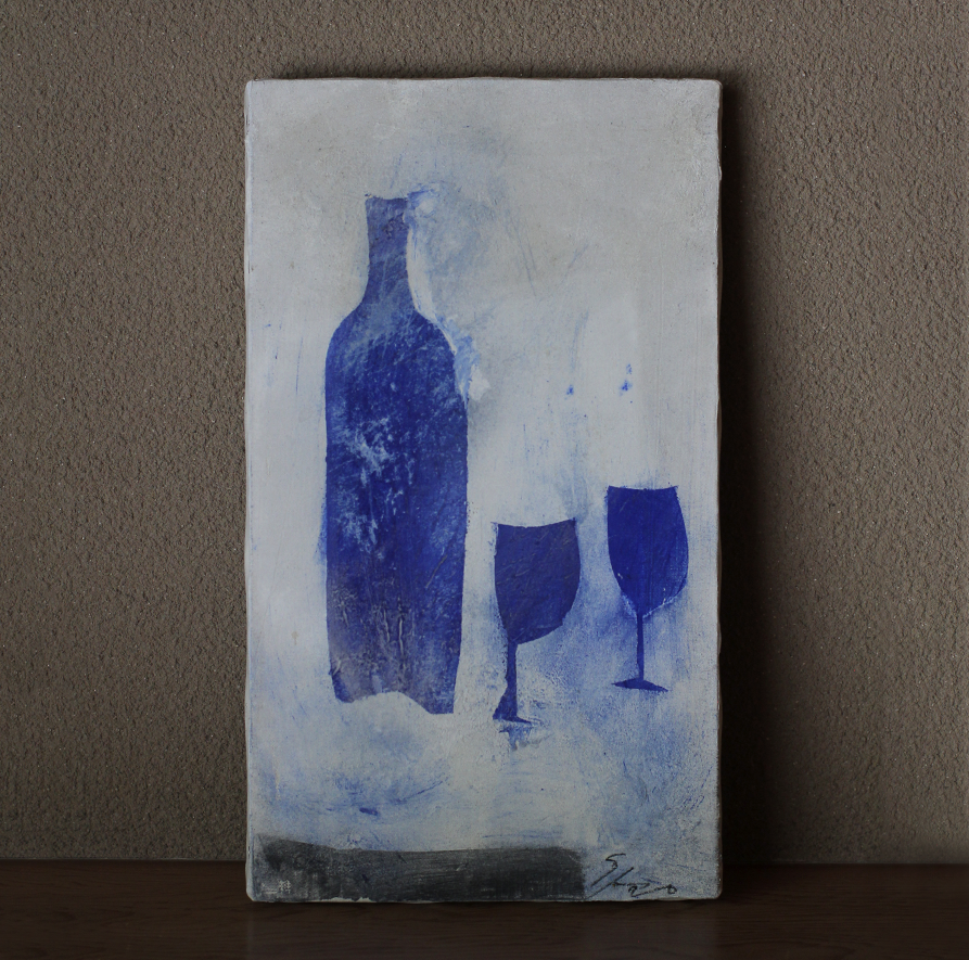 辻村史朗　ワイン（M4）｜Shiro Tsujimura, Oil painting,"Wine"