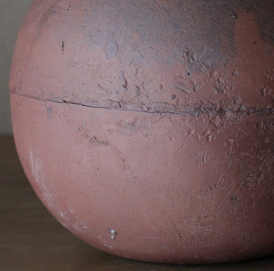 辻村史朗　備前丸壺（小）｜Shiro Tsujimura, Round jar Bizen style  