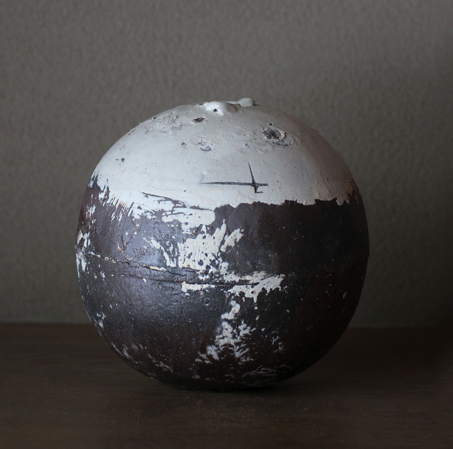 辻村史朗　粉吹丸壺（小）｜Shiro Tsujimura, Round jar Kofuki style  