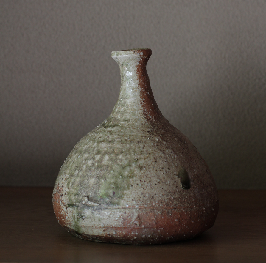 辻村史朗 伊賀鶴首花入｜Shiro Tsujimura, Iga vase
