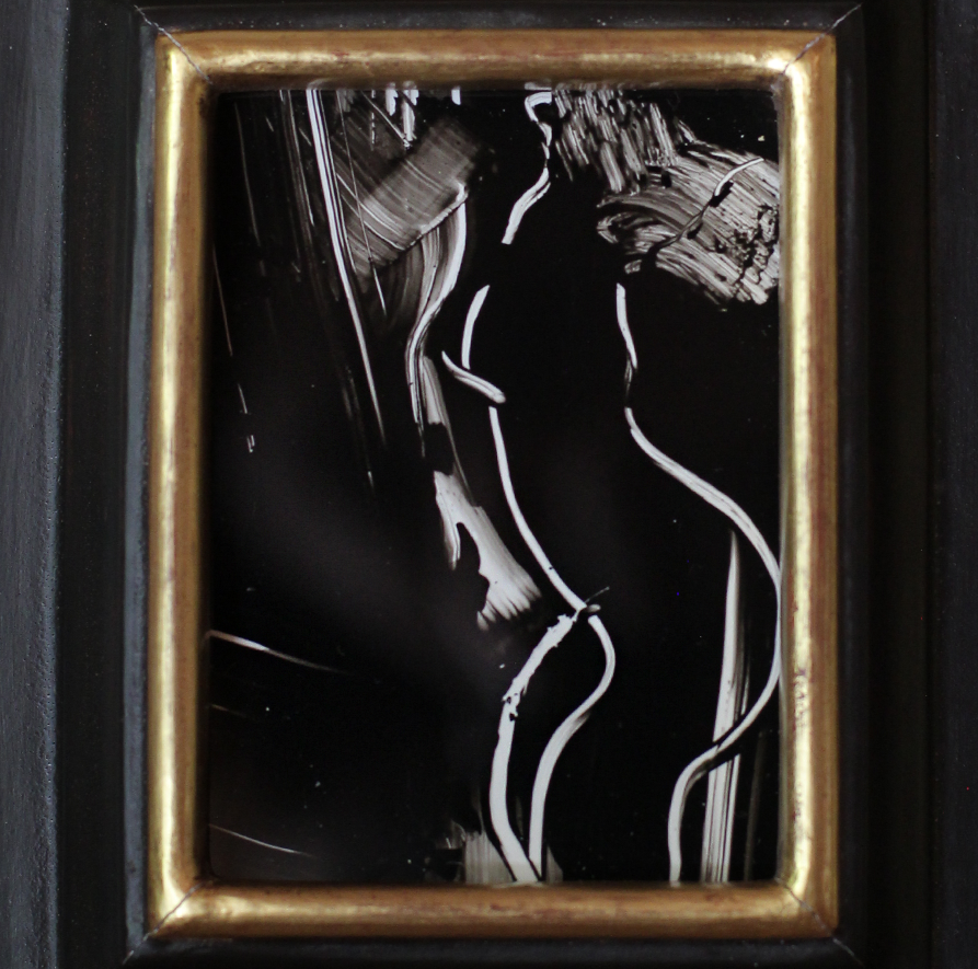 辻村史朗 ガラス絵「裸婦」｜Shiro Tsujimura, Glass painting "Nude"