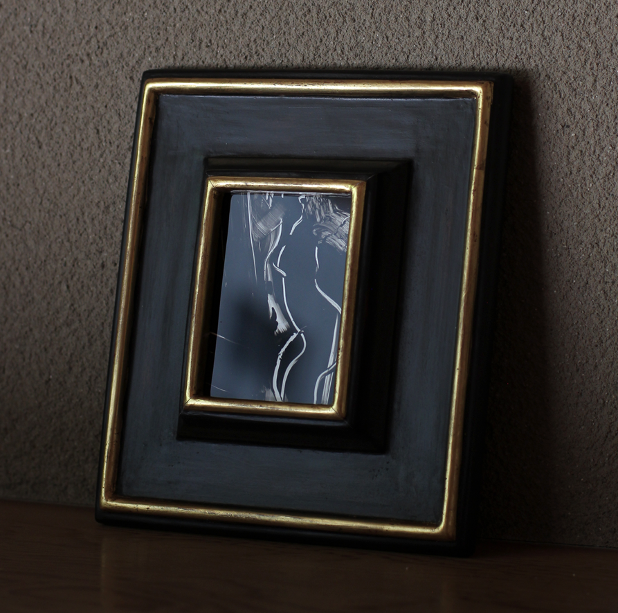 辻村史朗 ガラス絵「裸婦」｜Shiro Tsujimura, Glass painting "Nude"