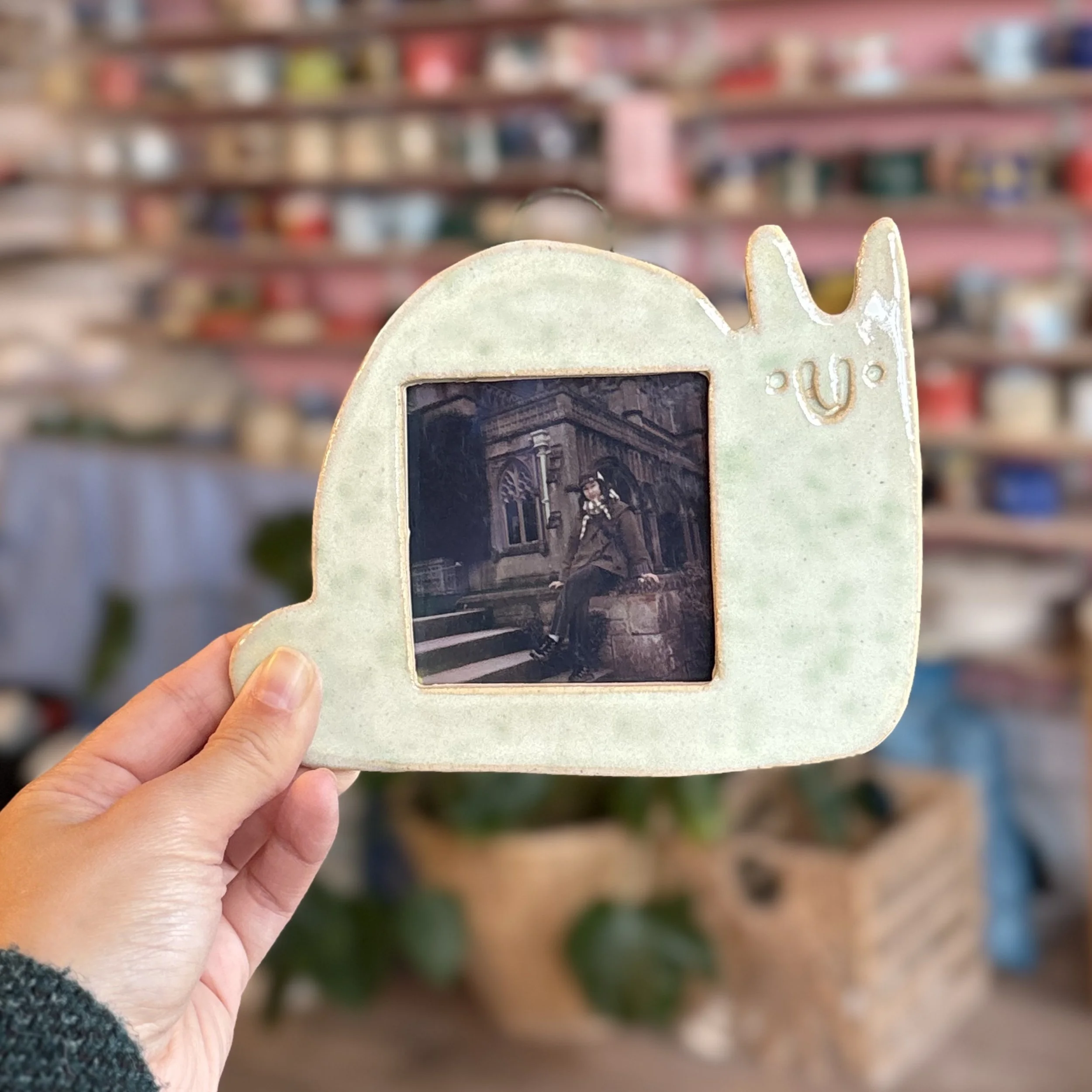 Snail - Ceramic Square Frame