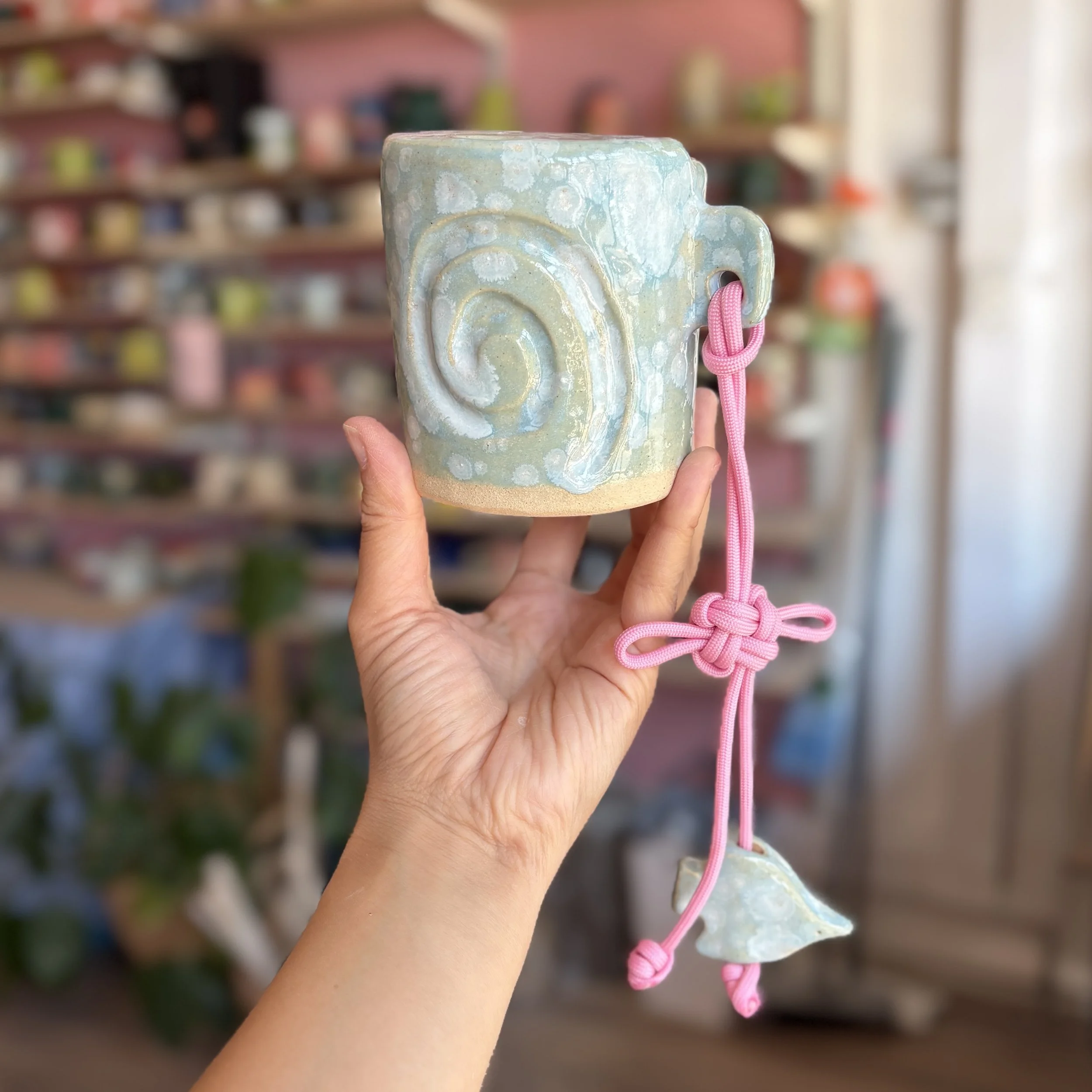 Sea Swirl- Ceramic Travel Mug