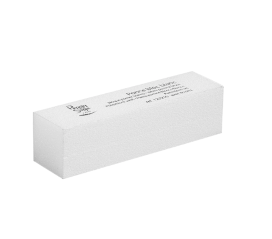 White sanding block