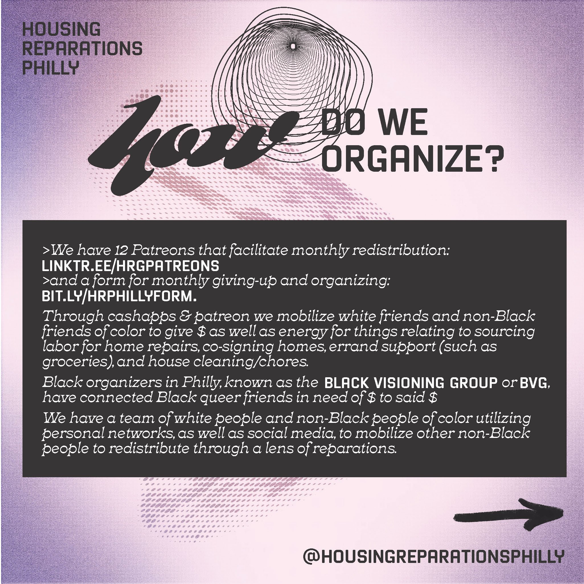 Reintroduction, Social Media Slides for Housing Reparations Philly 