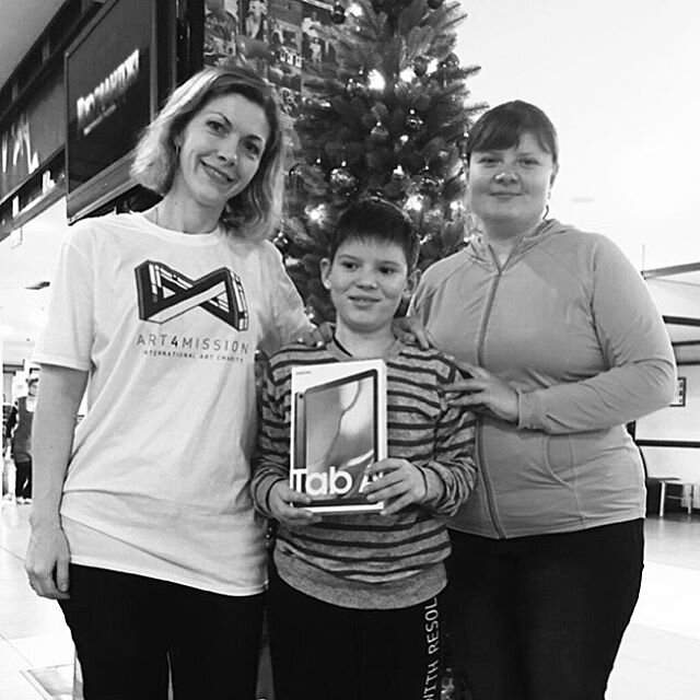 Vitaly (11) who unfortunately can&rsquo;t hear or speak received a tablet donated by the Give for Good Foundation, opening up his world and allowing him to communicate further and develop new friends and relationships. #giveforgood