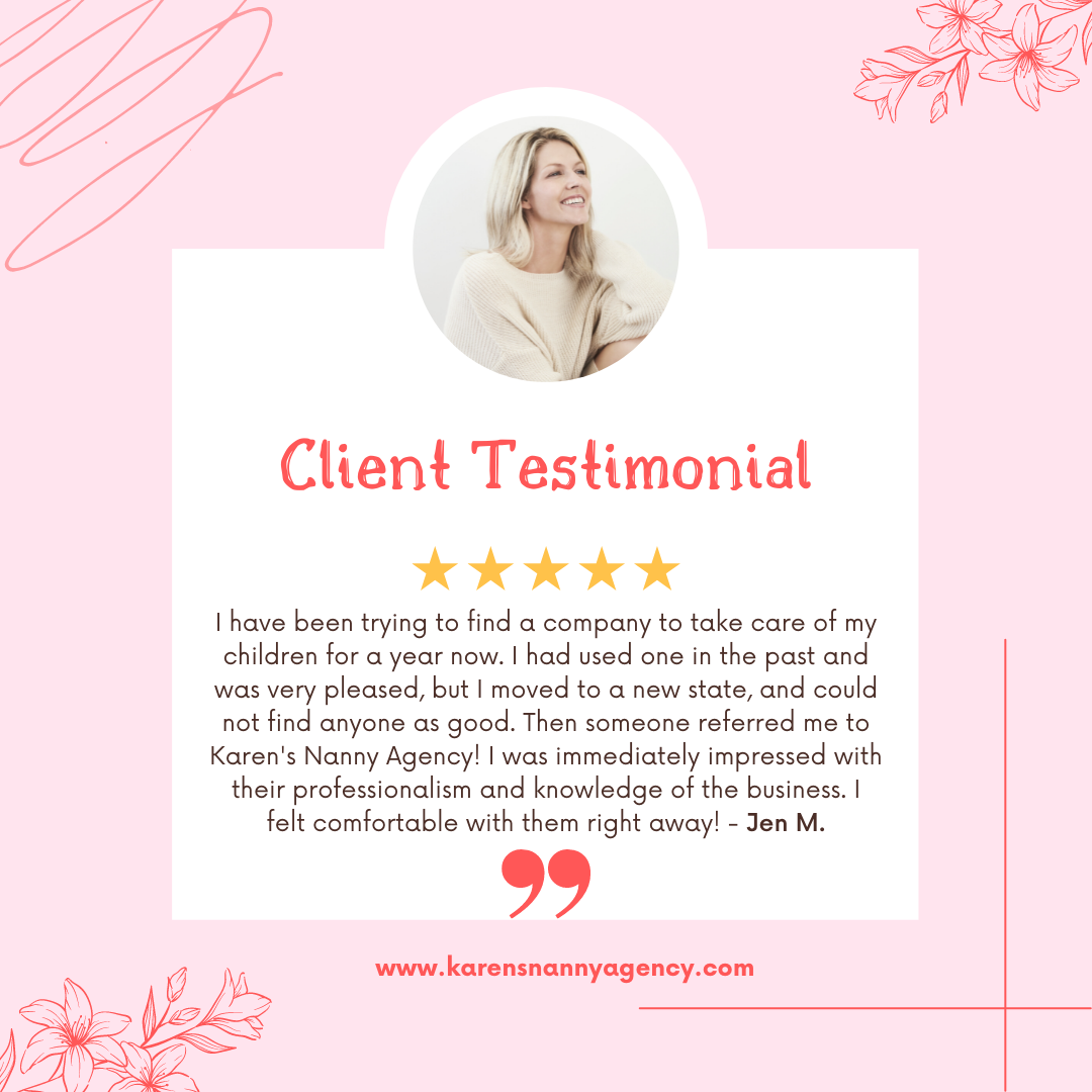 Client Testimonial | Karen's Nanny Agency (Copy)