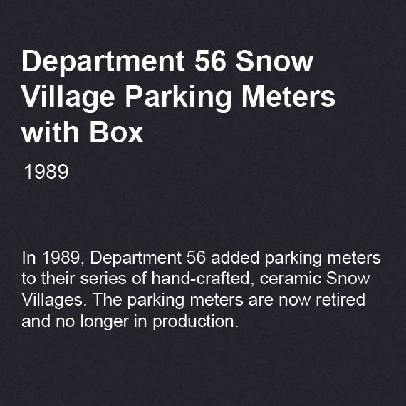 Department 56 Snow Village Parking Meters with Box, 1989