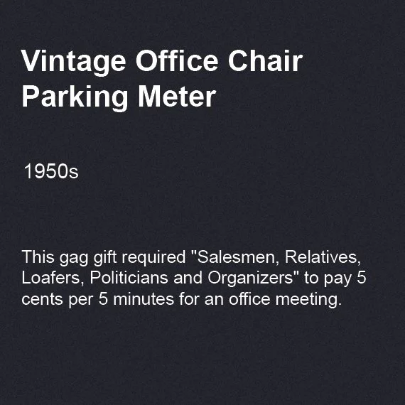 Vintage Office Chair Parking Meter, 1950s