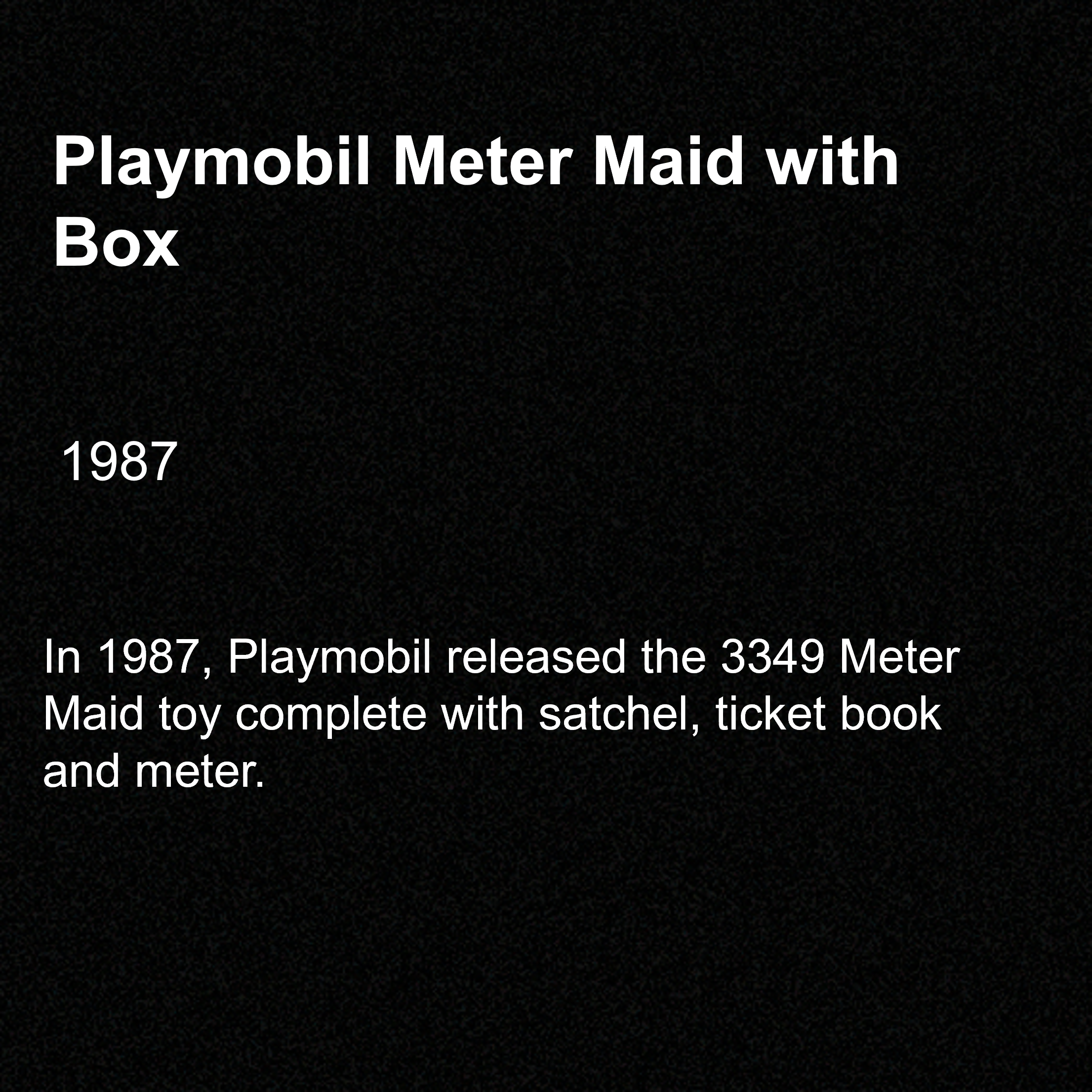 Playmobil Meter Maid with Box