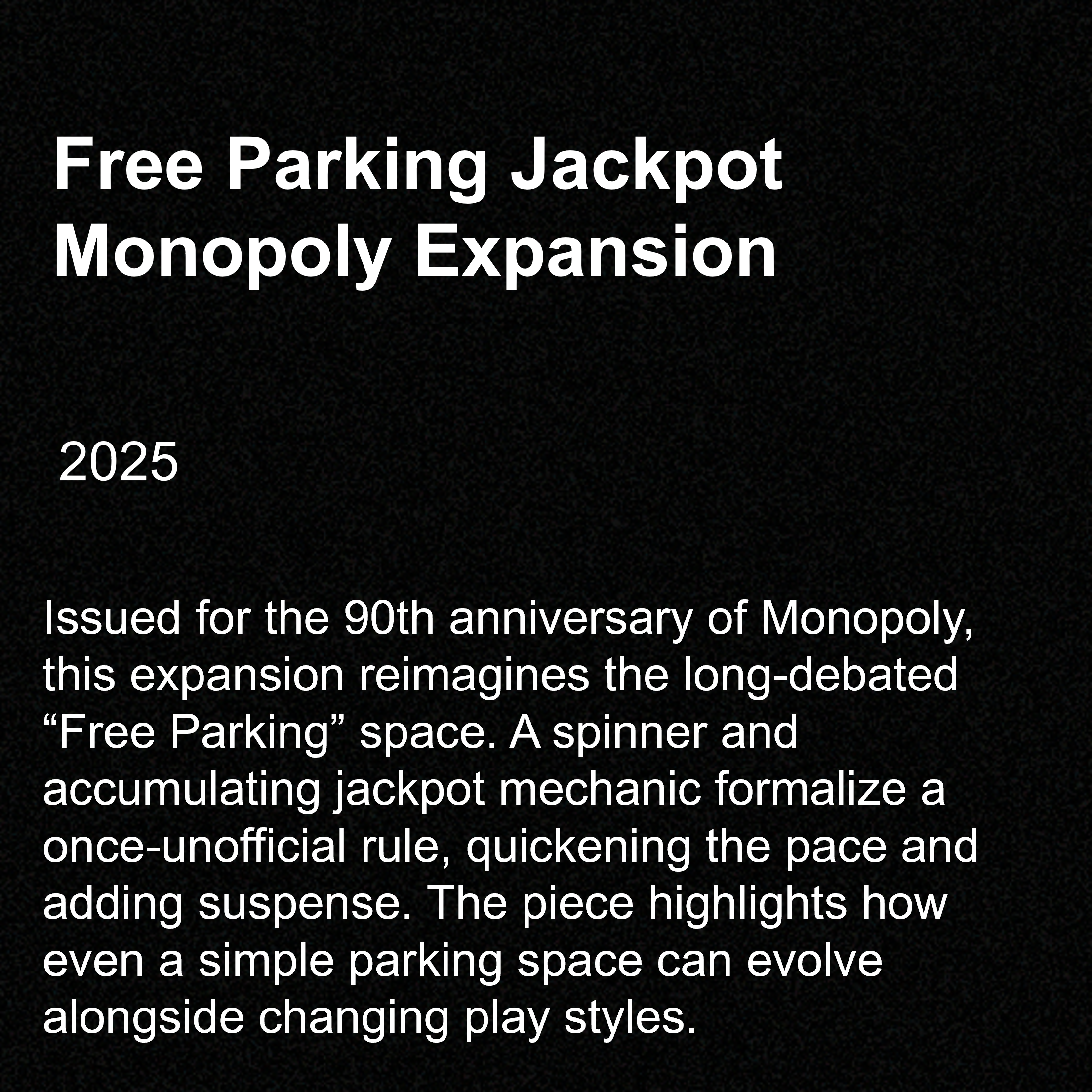 Hasbro Monopoly: Free Parking Jackpot Expansion, 2025
