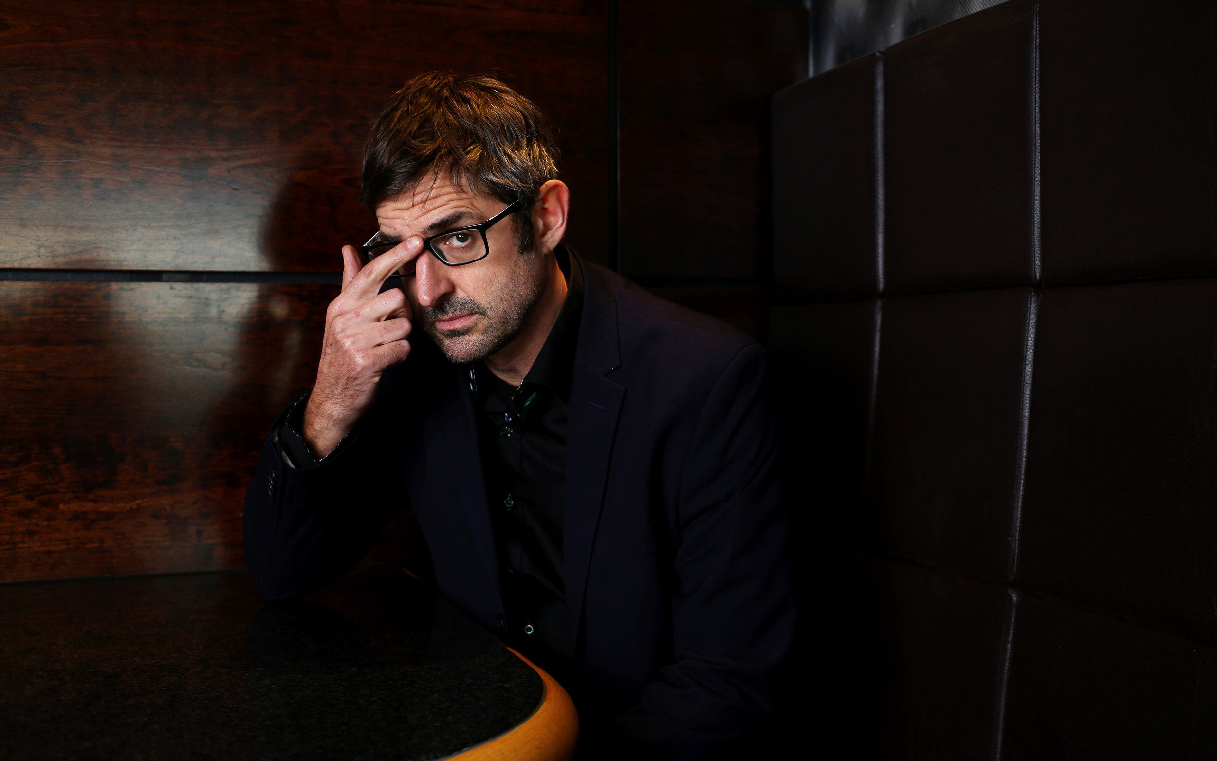  British documentary filmmaker and broadcaster Louis Theroux, photographed at The George's Hotel in central London.
Photo by Clara Molden, 30 October 2018
 