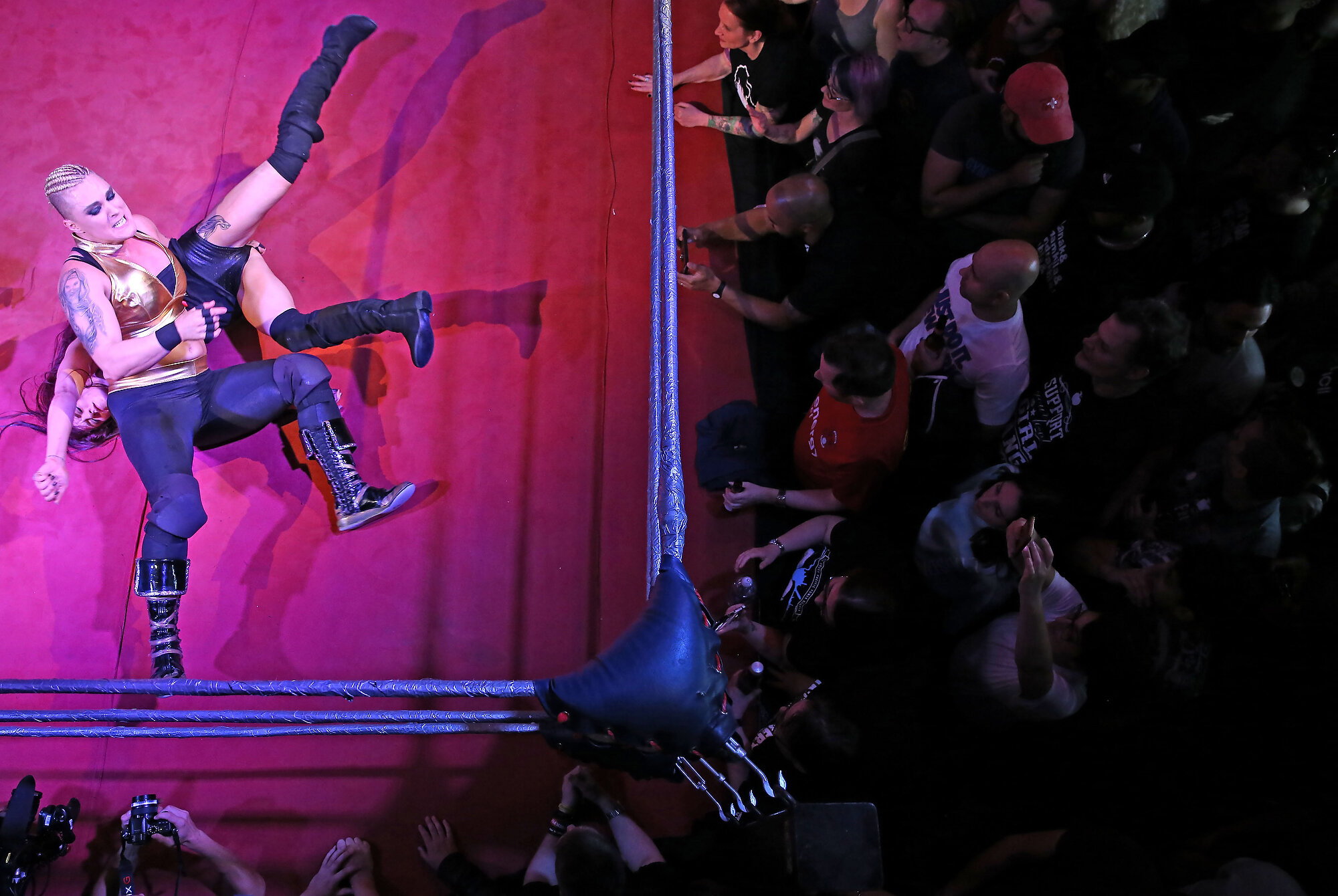  The crowd watches as professional wrestlers perform at an EVE all-female wrestling event in London. EVE (EVE) is a British independent women's professional wrestling promotion founded in 2010 incorporating feminism, punk rock, and professional wrest