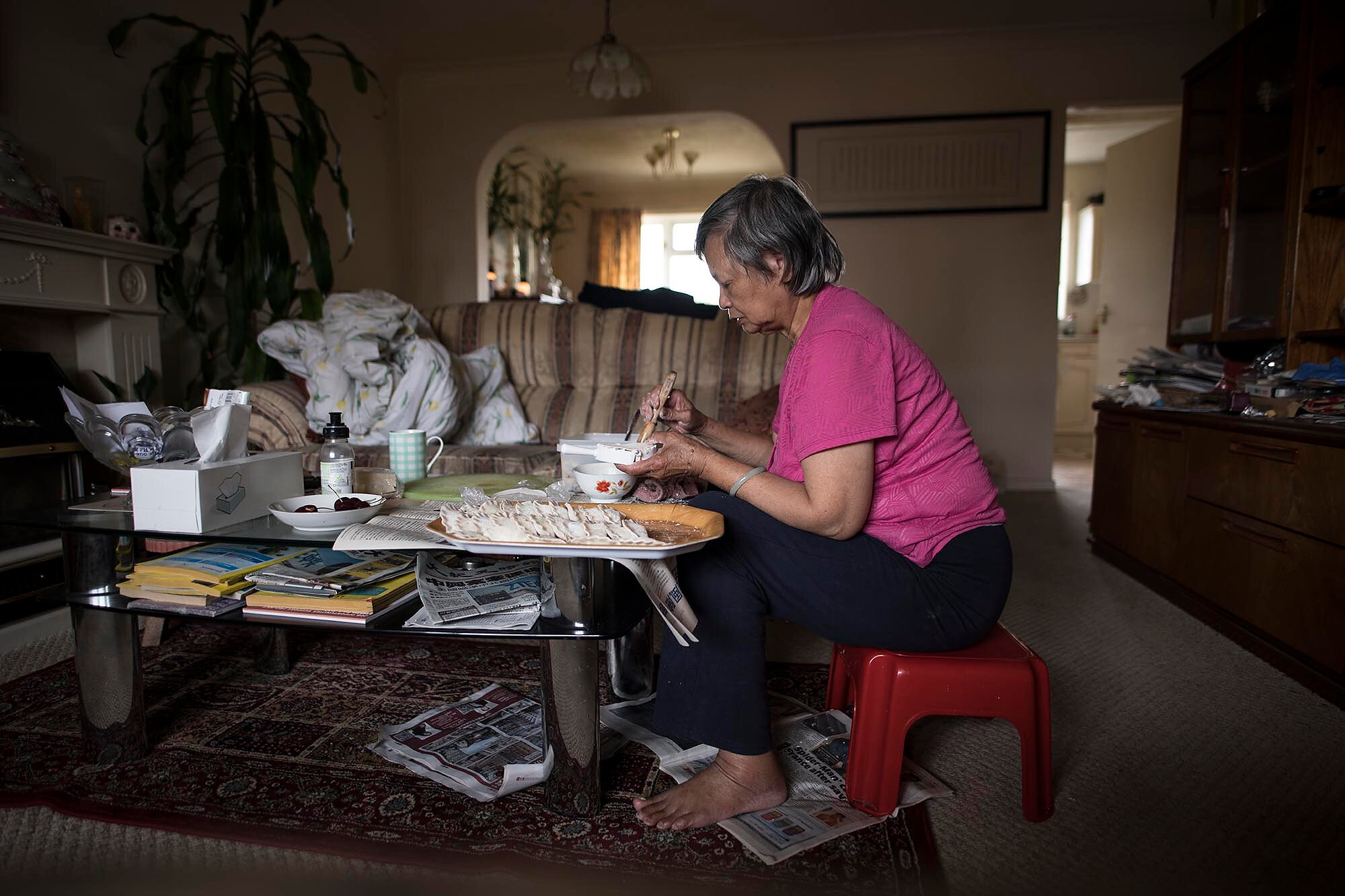  Shuk Chun Cheung, a cancer survivor and the mother of the photographer makes dumplings at her home in Glasgow. Photo: Wattie Cheung, 12 July 2018 