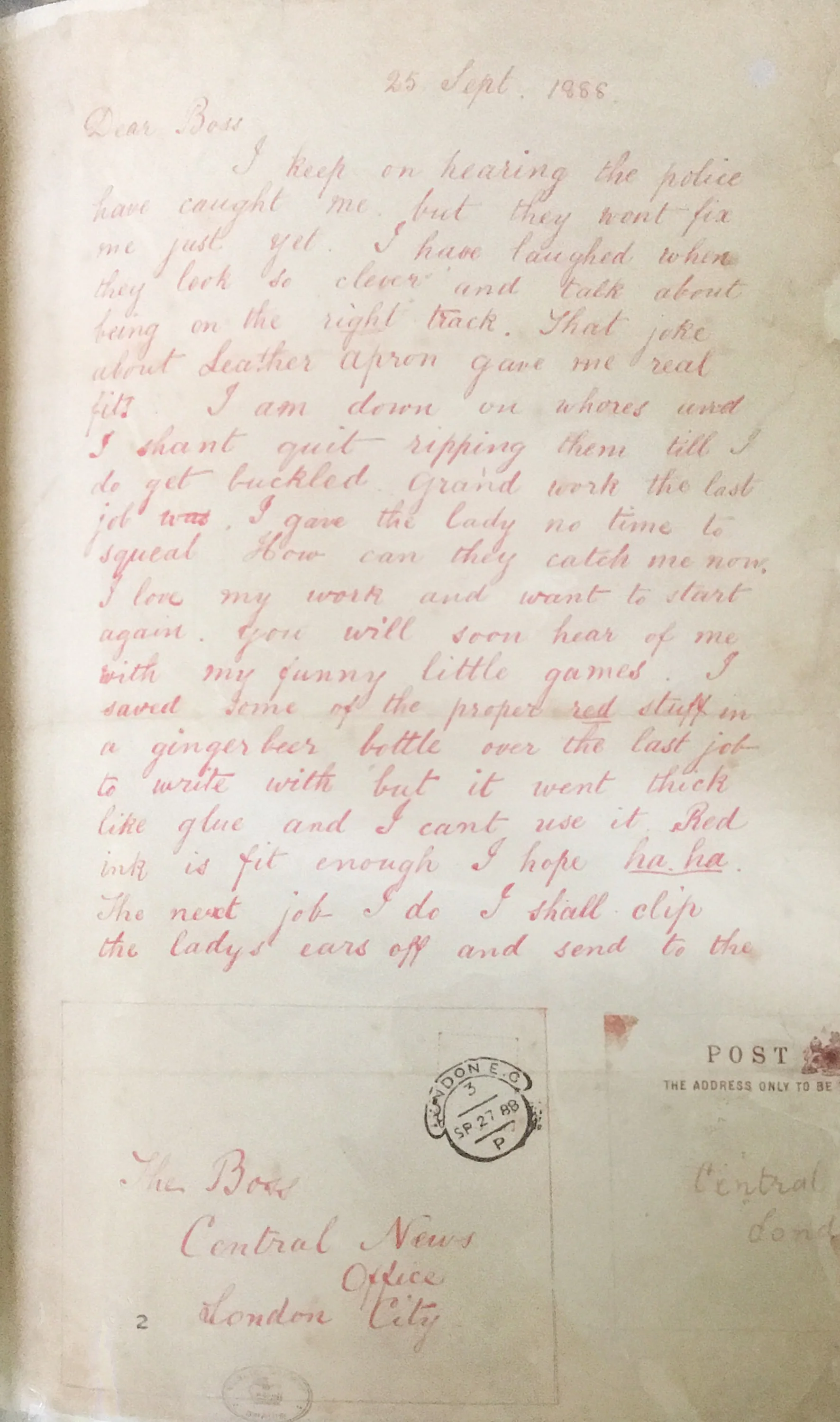 The Infamous Lusk Letter